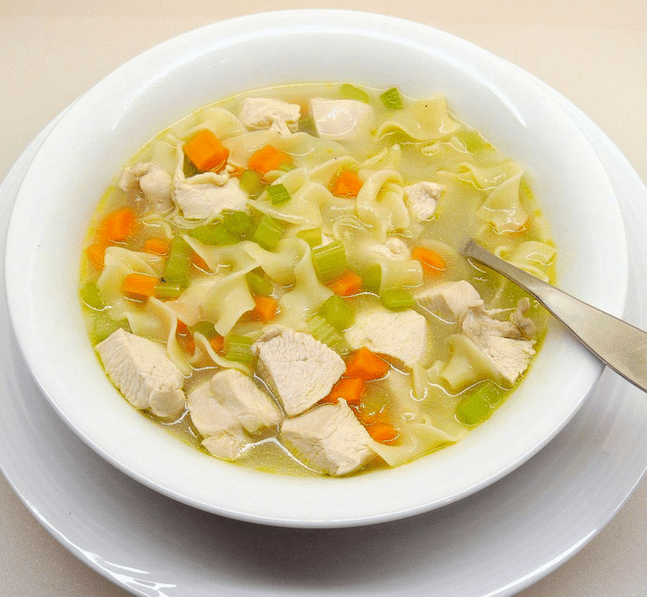 Sopa de polo para gastrite