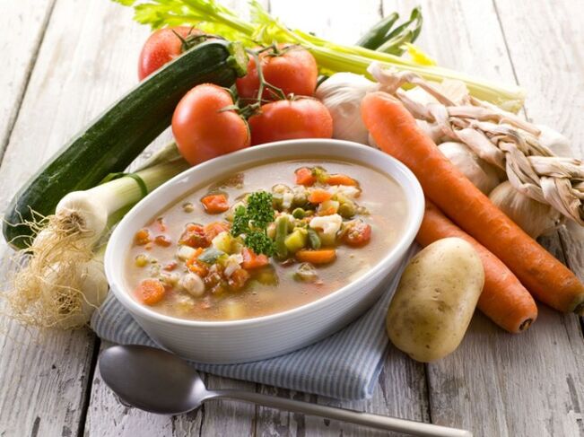 sopa de verduras frescas para gastrite